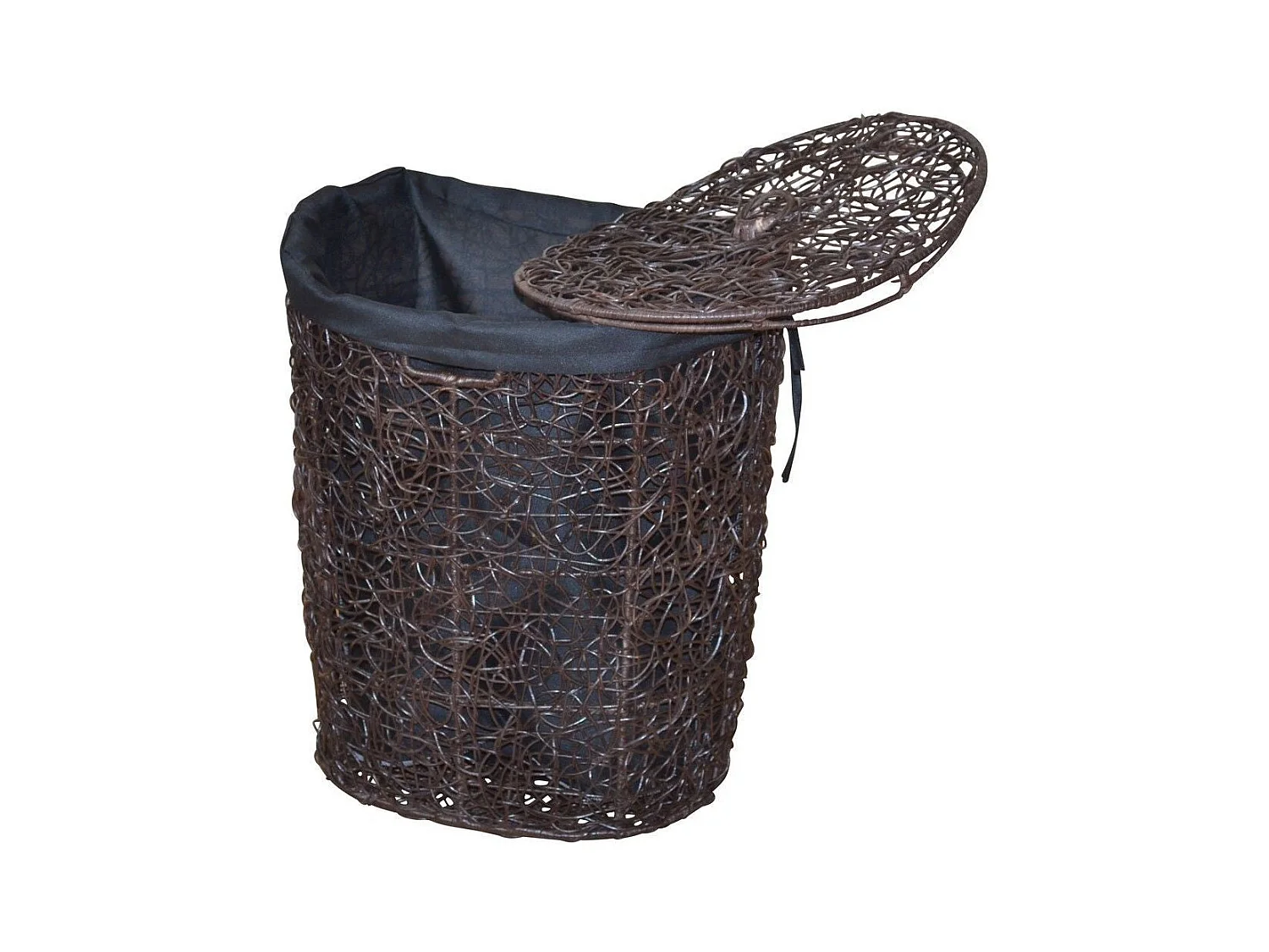 Panier à linge avec marron 49 x 40 x 62 cm DEC05050