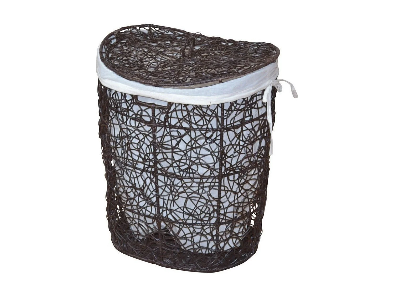 Panier à linge avec marron 49 x 40 x 62 cm DEC05050
