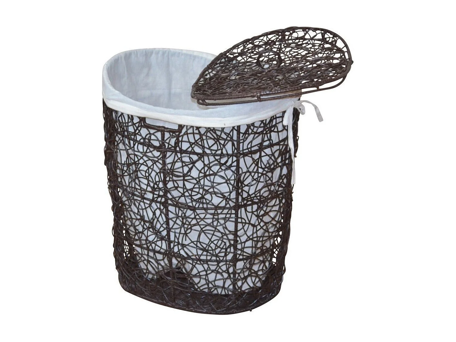 Panier à linge avec marron 49 x 40 x 62 cm DEC05050