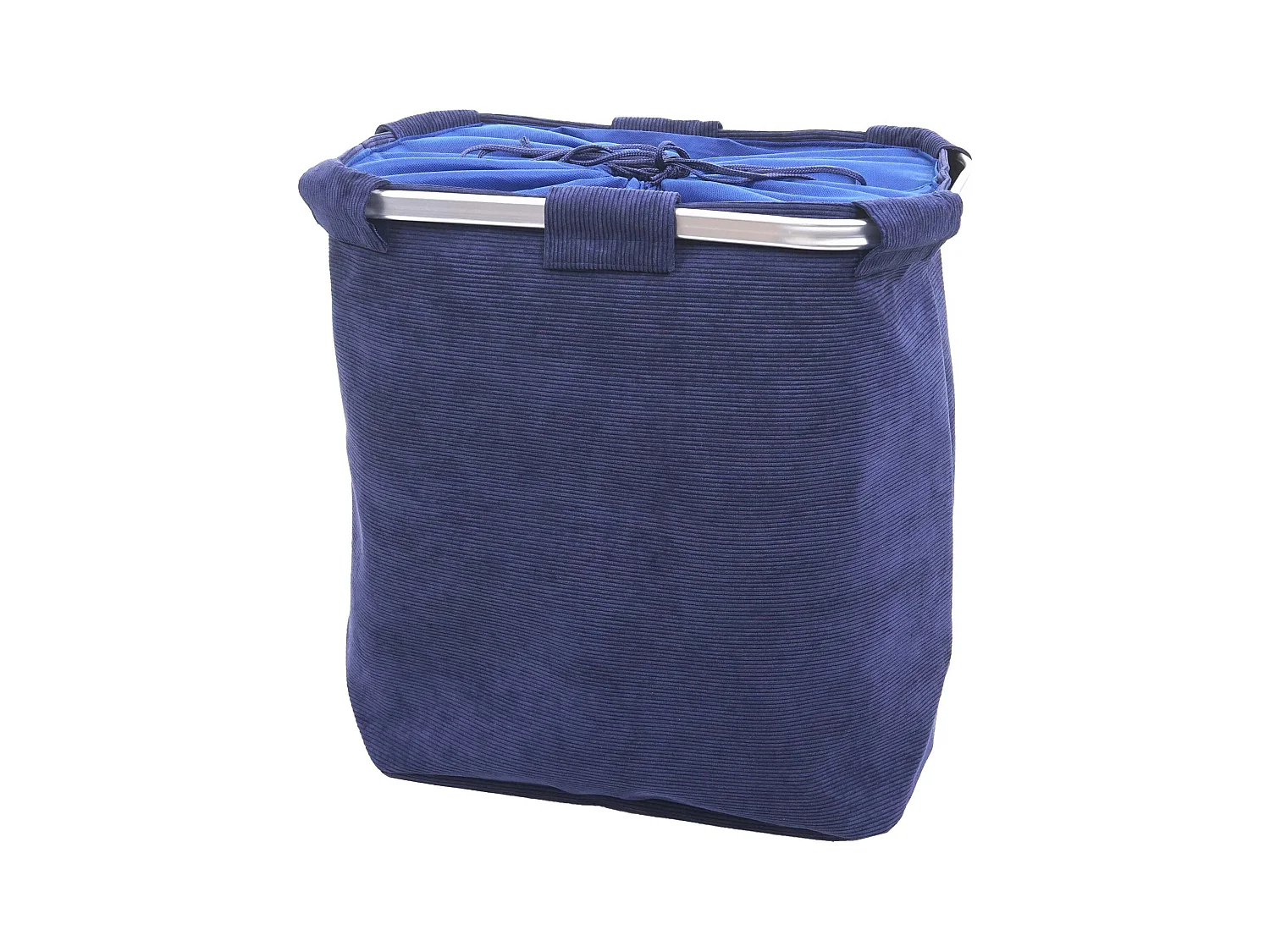 Panier à linge corbeille tissu bleue 49 x 30 x 56 cm 04_0002512