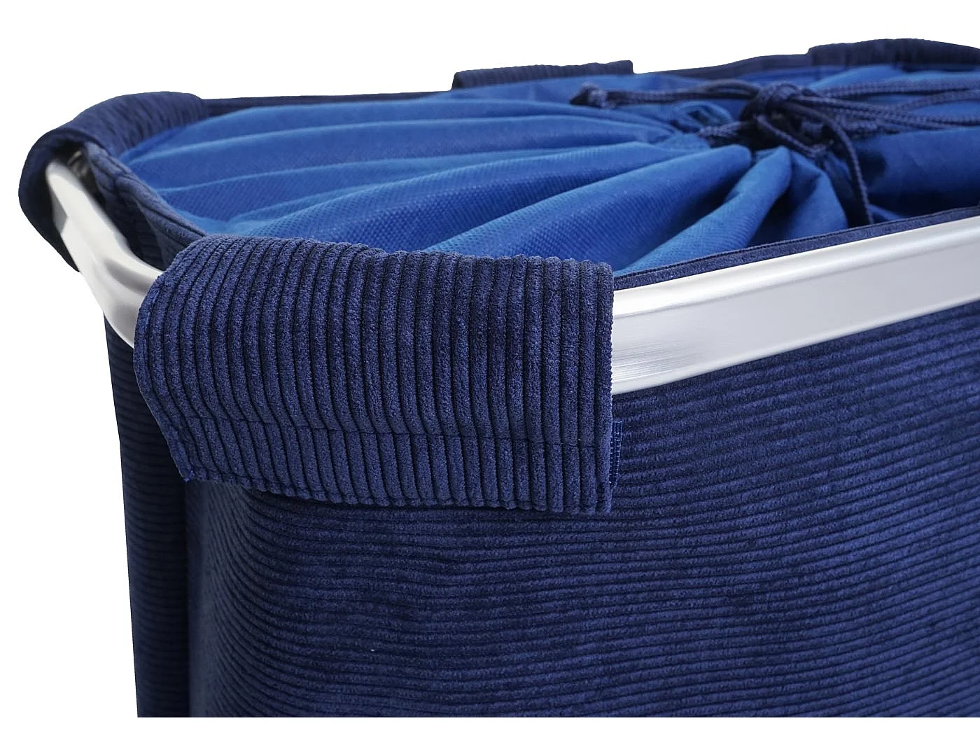 Panier à linge corbeille tissu bleue 49 x 30 x 56 cm 04_0002512