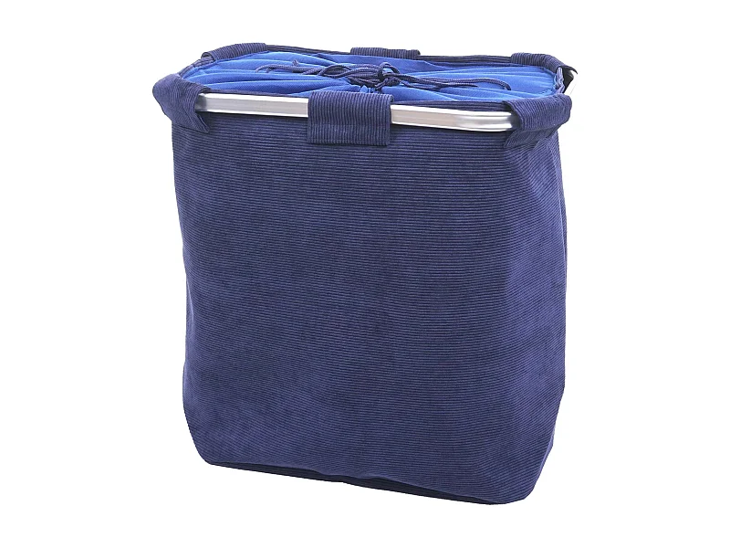 Panier à linge corbeille tissu bleue 49 x 30 x 56 cm 04_0002512