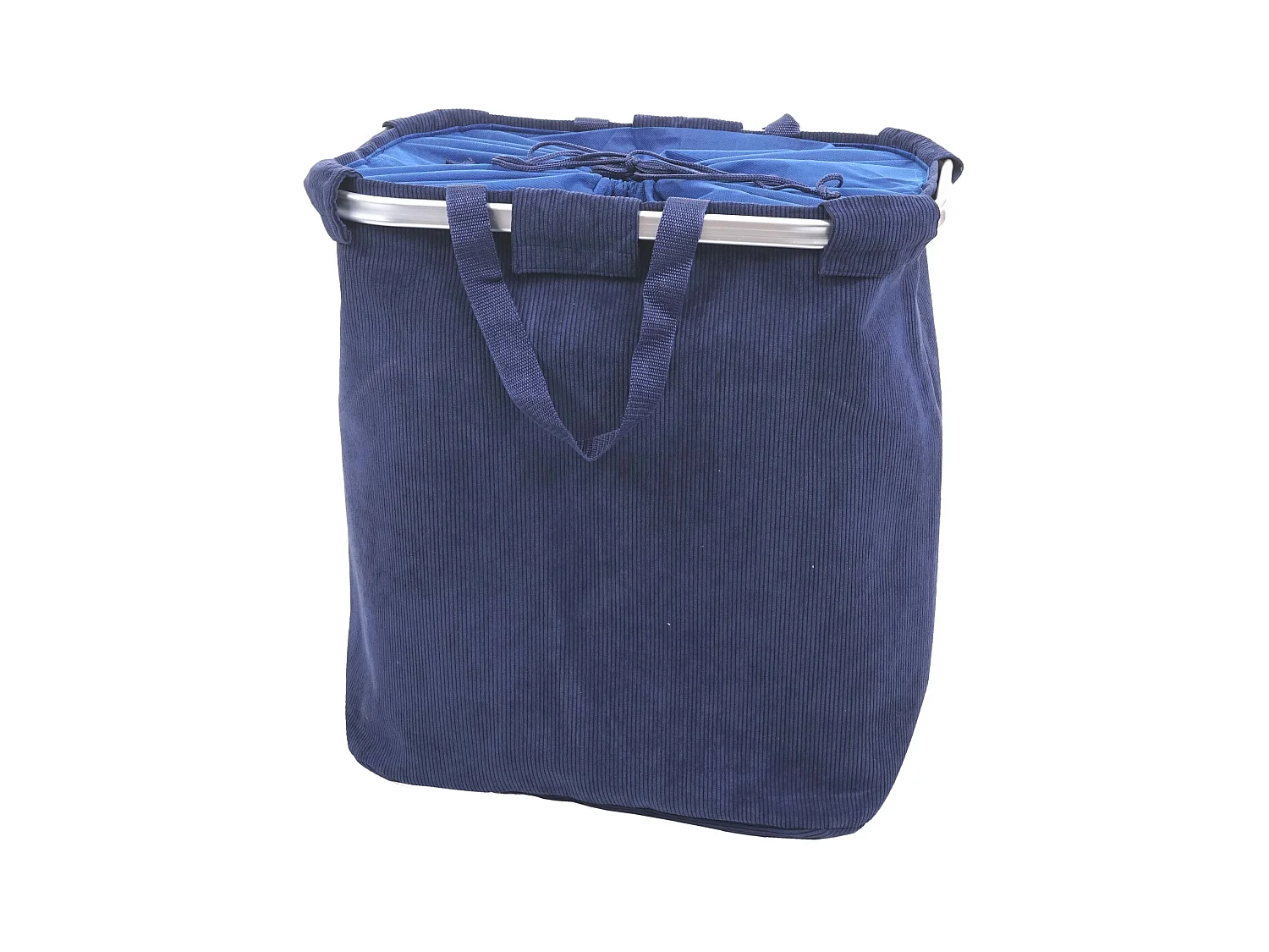 Panier à linge corbeille bleue 52 x 32 x 54 cm 04_0001298