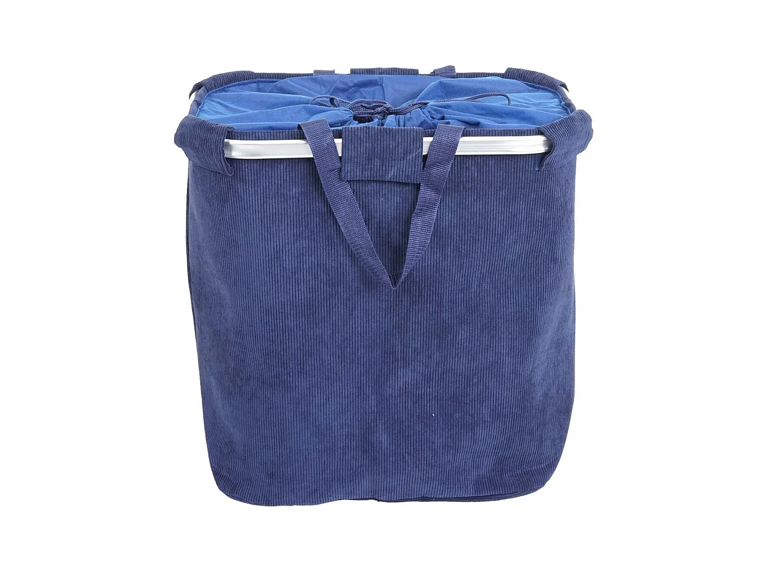Panier à linge corbeille bleue 52 x 32 x 54 cm 04_0001298