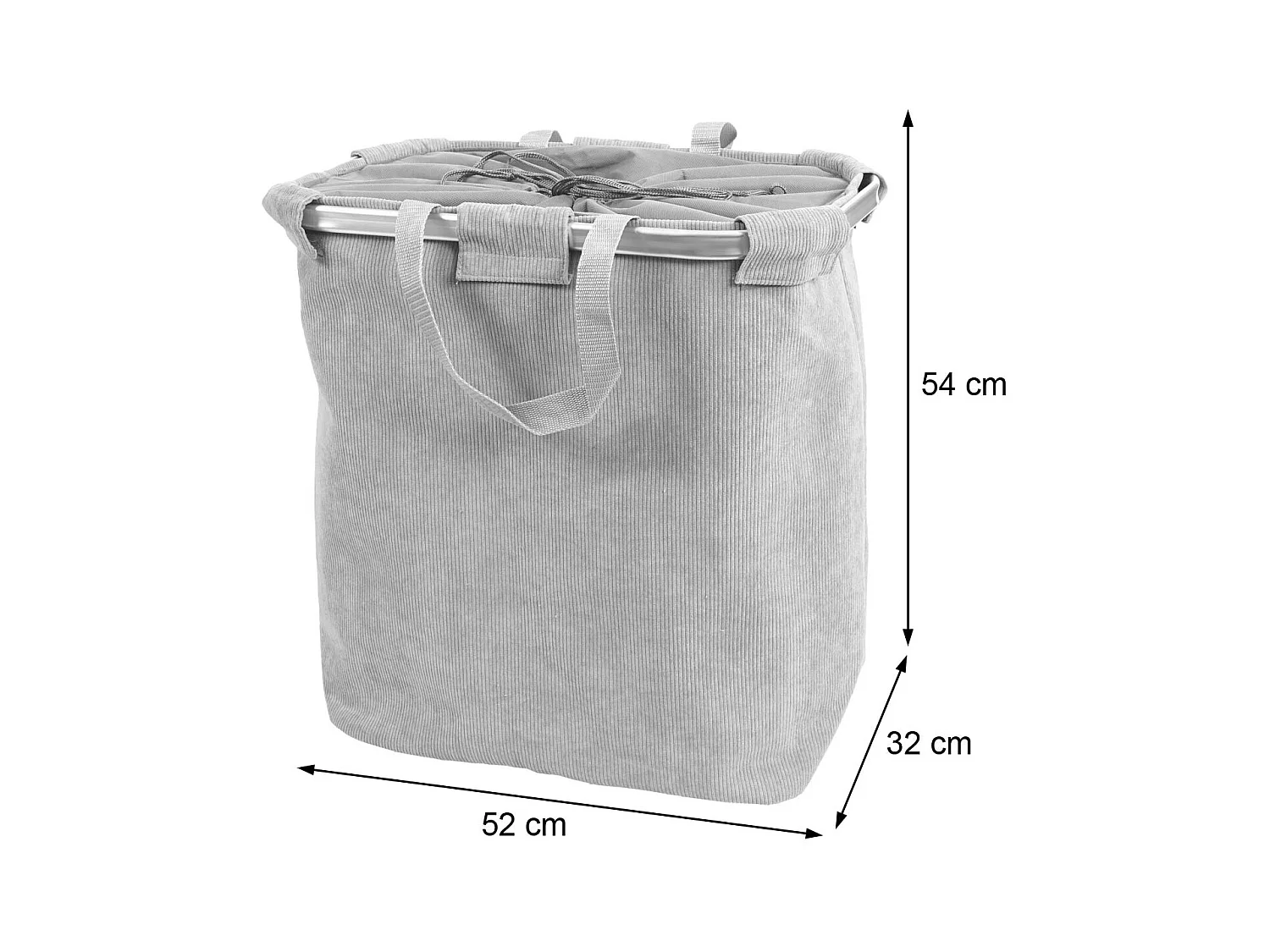 Panier à linge corbeille bleue 52 x 32 x 54 cm 04_0001298