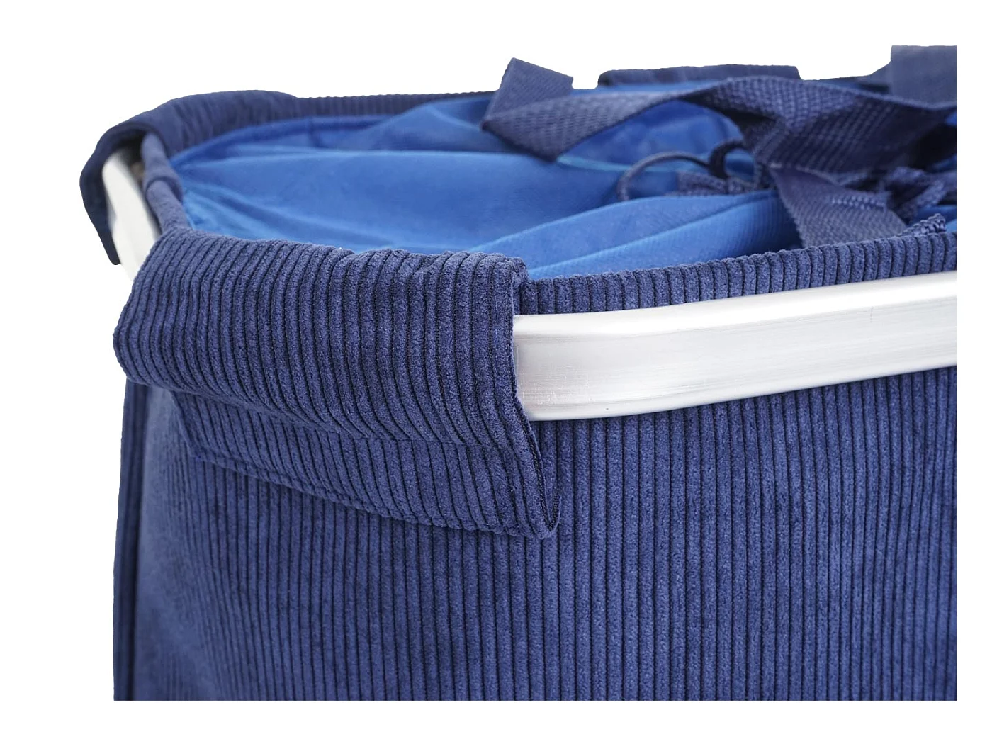 Panier à linge corbeille bleue 52 x 32 x 54 cm 04_0001298