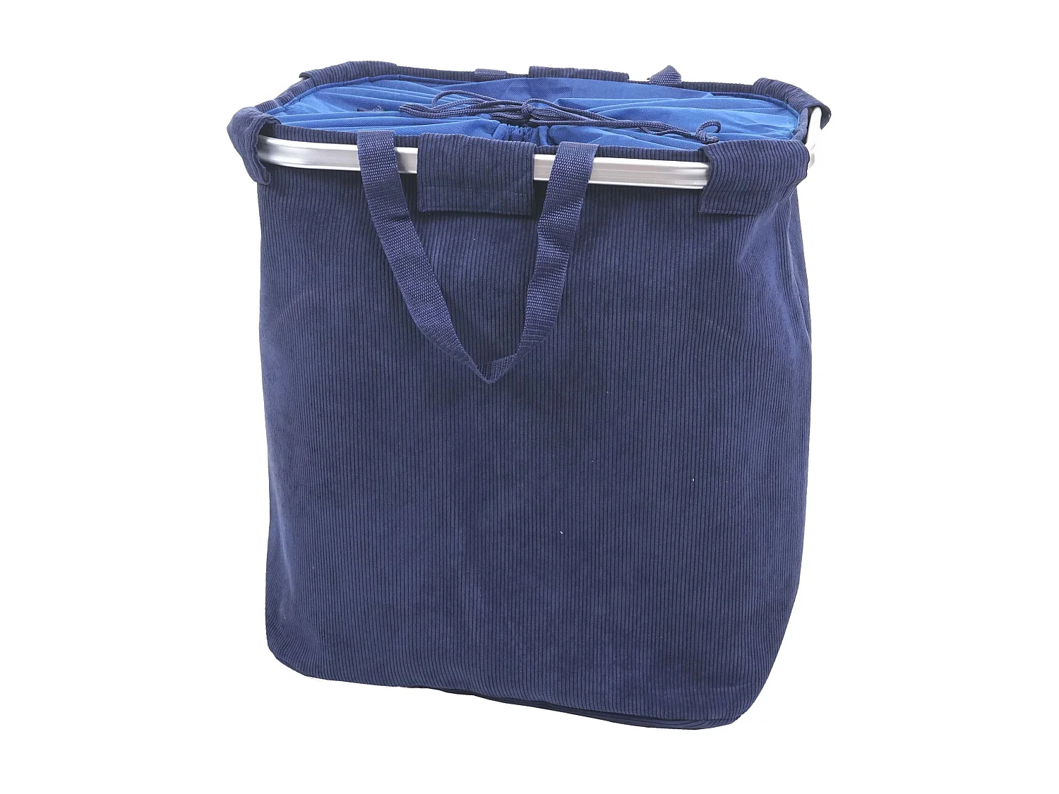 Panier à linge corbeille bleue 52 x 32 x 54 cm 04_0001298