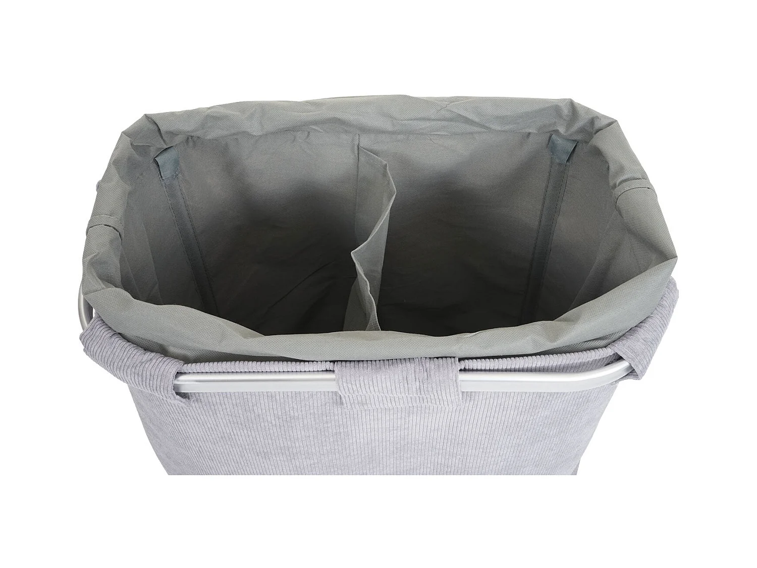 Panier à linge avec tissu grise 49 x 30 x 56 cm 04_0002508