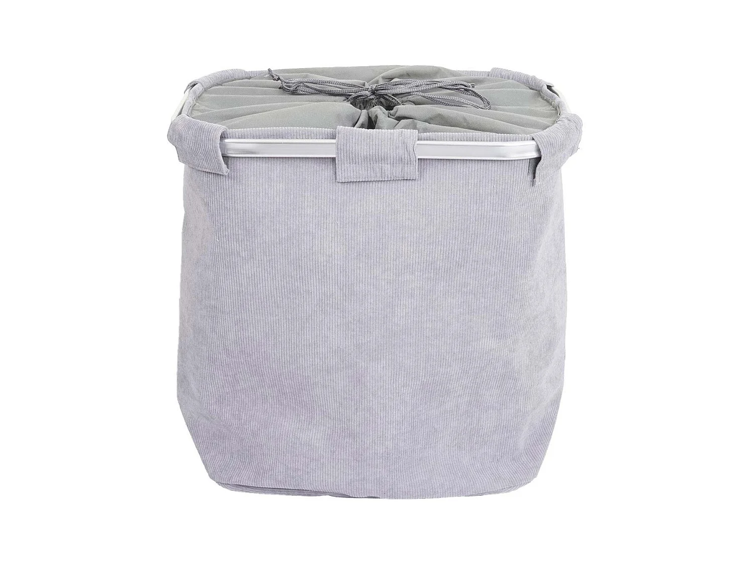 Panier à linge avec tissu grise 49 x 30 x 56 cm 04_0002508