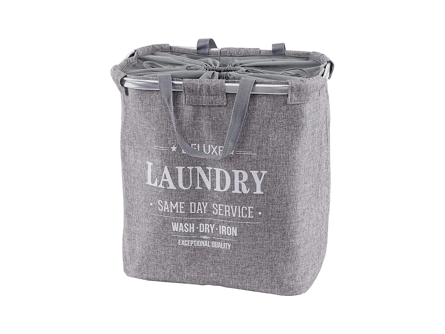 Panier / corbeille à tissu grise 52 x 32 x 54 cm DEC04134