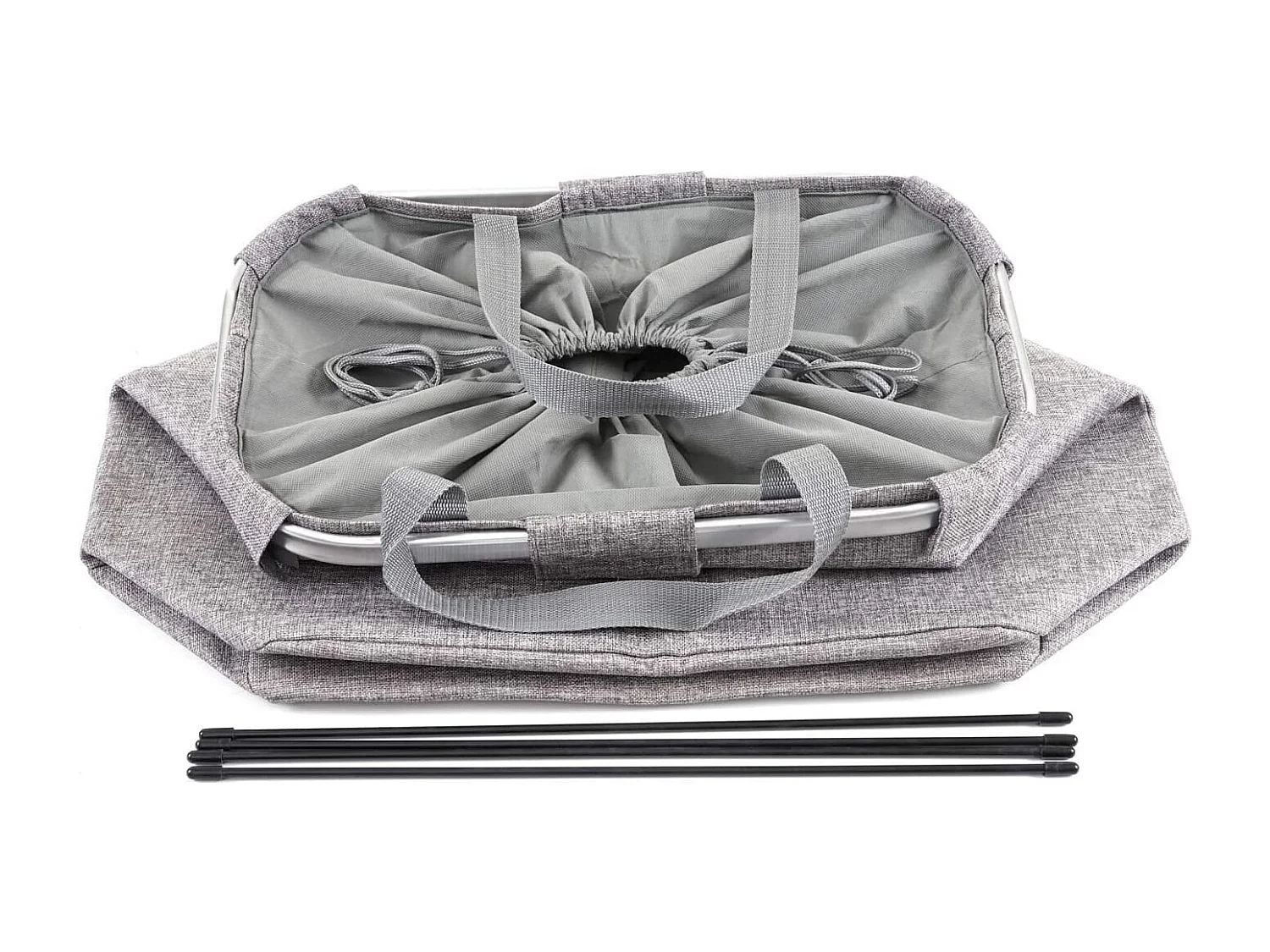 Panier / corbeille à tissu grise 52 x 32 x 54 cm DEC04134