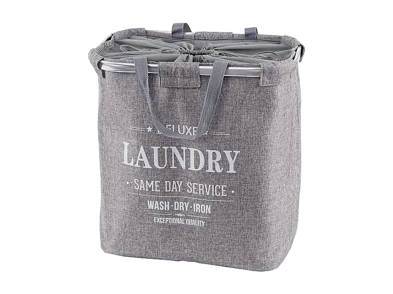 Panier / corbeille à tissu grise 52 x 32 x 54 cm DEC04134