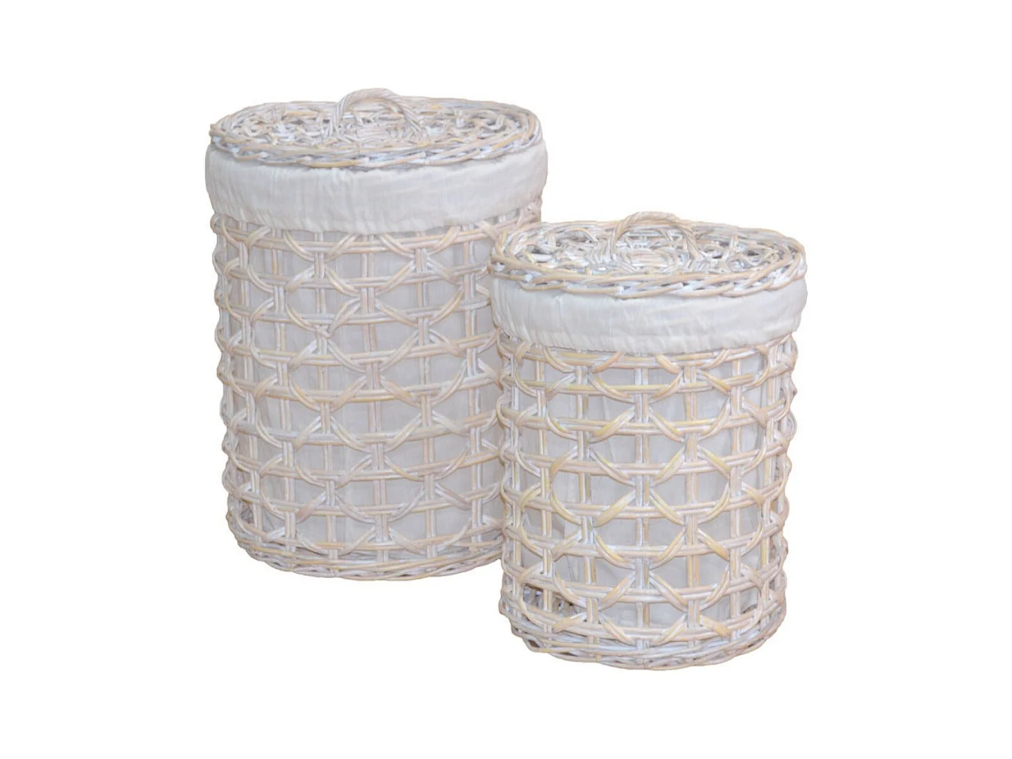 Lot de 2 paniers blanche 38 x 38 x 45 cm DEC05044