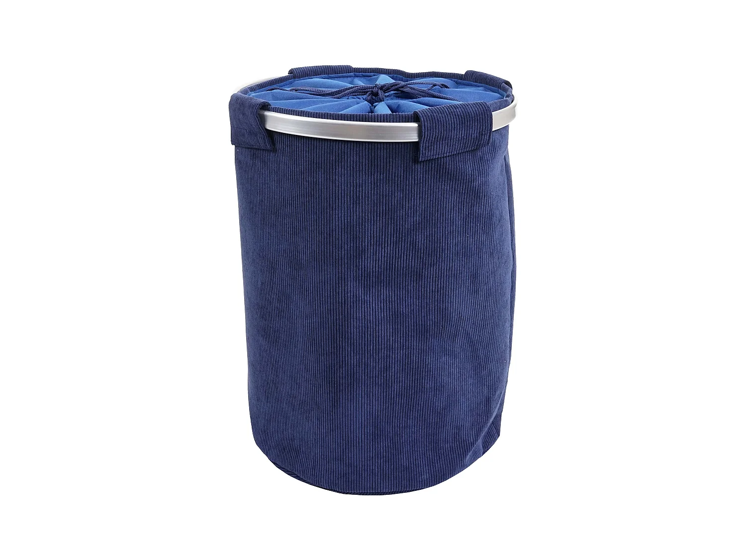 Panier à linge corbeille tissu bleue 39 x 39 x 55 cm 04_0002514