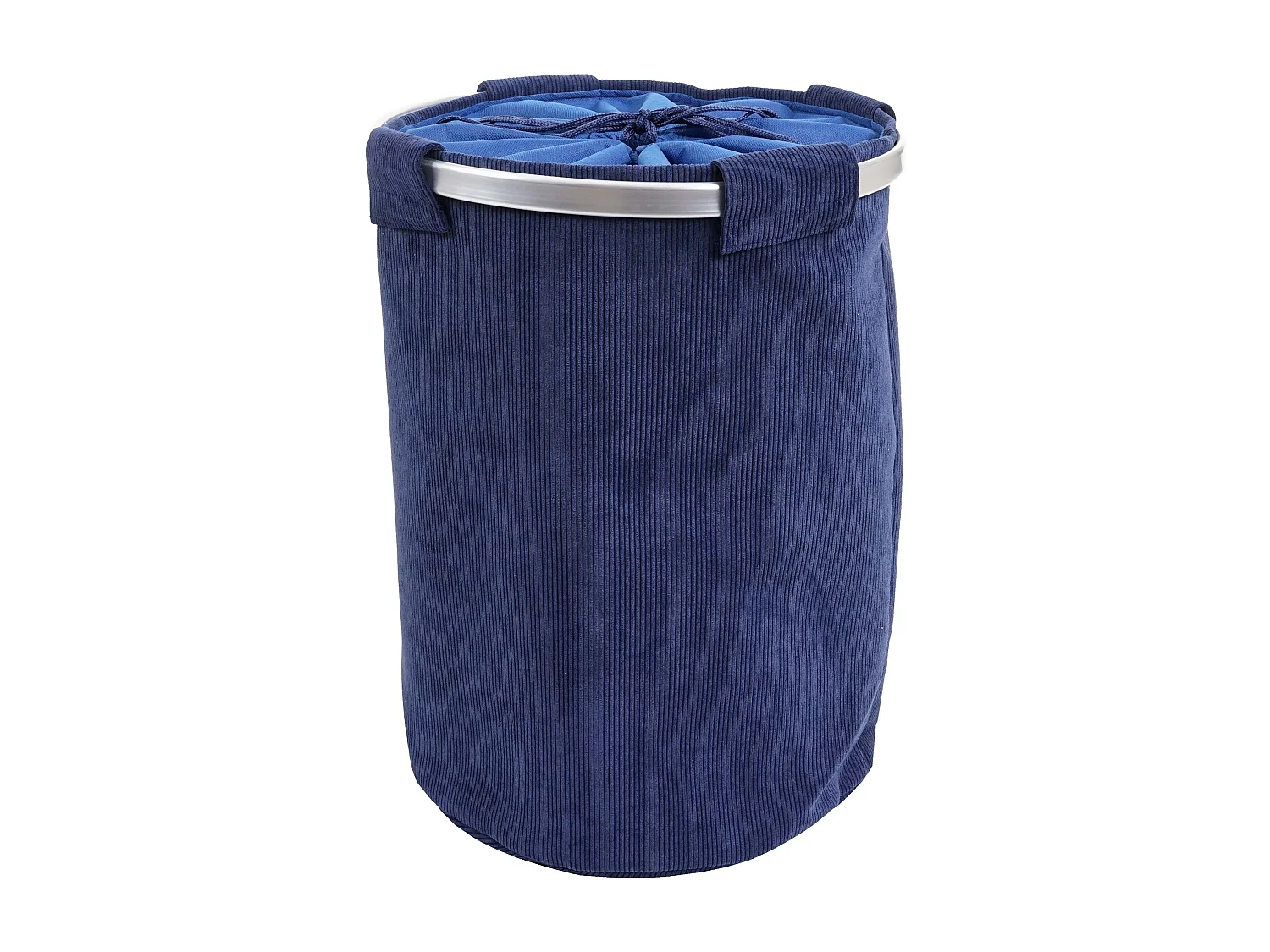 Panier à linge corbeille tissu bleue 39 x 39 x 55 cm 04_0002514