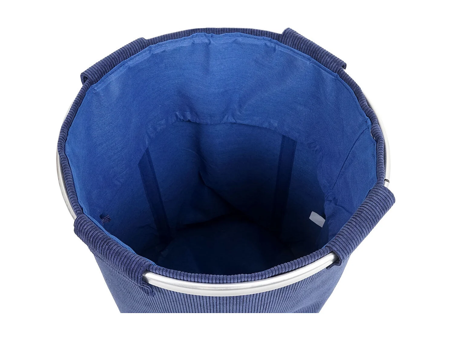 Panier à linge corbeille tissu bleue 39 x 39 x 55 cm 04_0002514