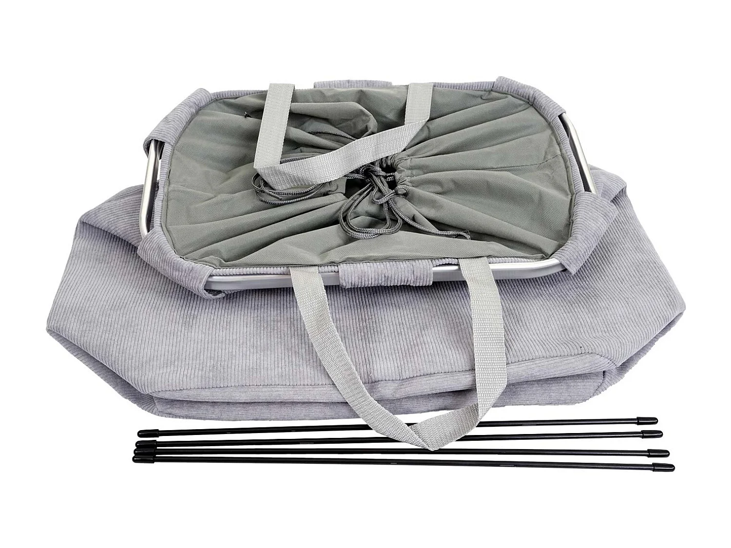 Panier à linge corbeille grise 52 x 32 x 54 cm 04_0001295