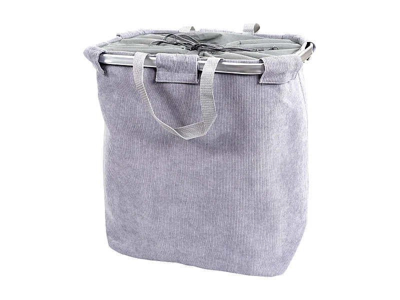 Panier à linge corbeille grise 52 x 32 x 54 cm 04_0001295