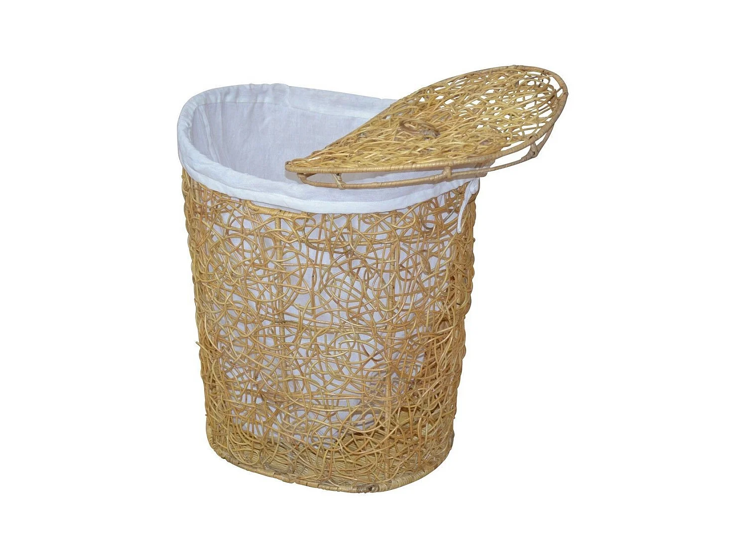 Panier à linge avec beige 49 x 40 x 62 cm DEC05049