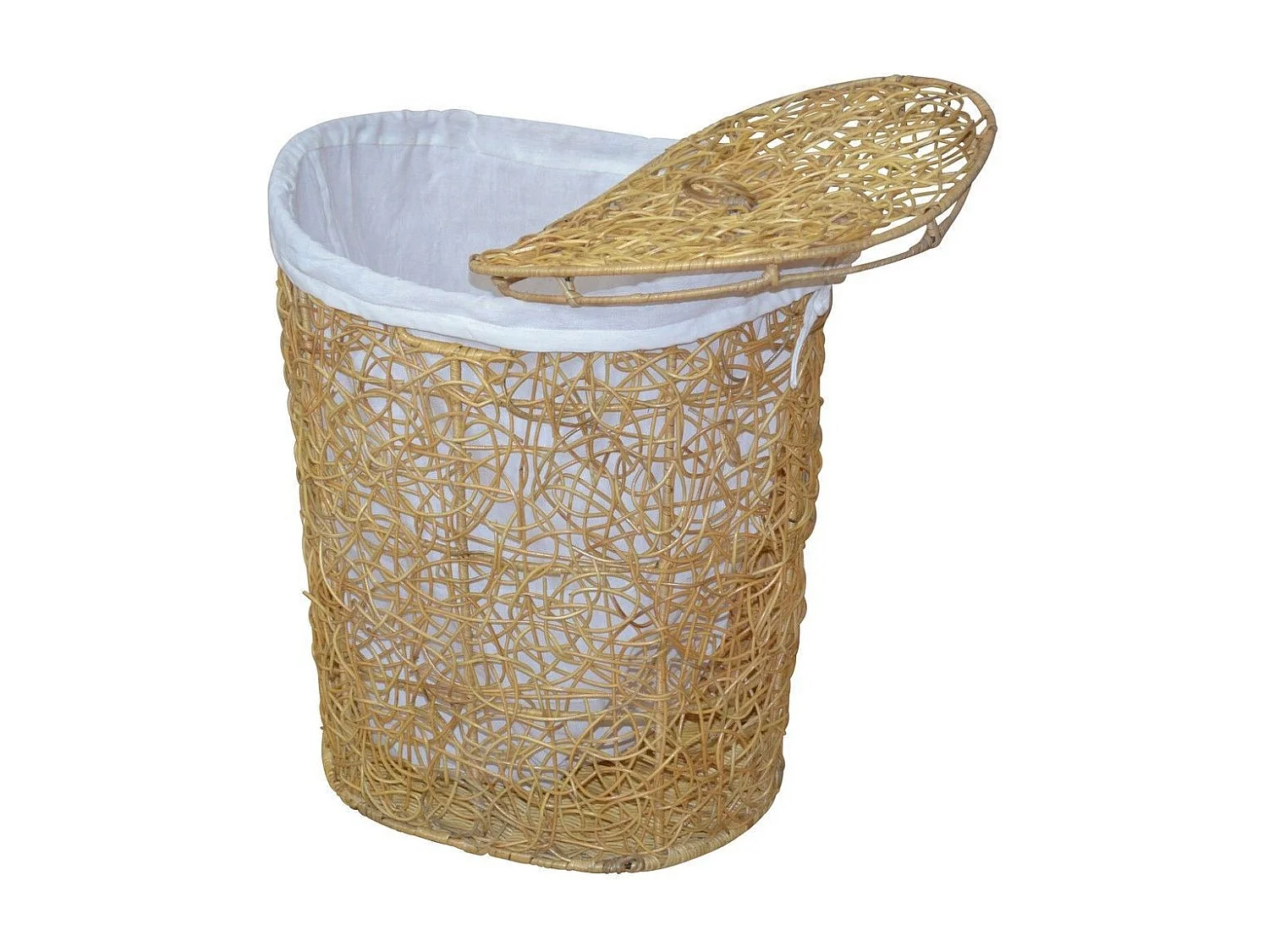 Panier à linge avec beige 49 x 40 x 62 cm DEC05049
