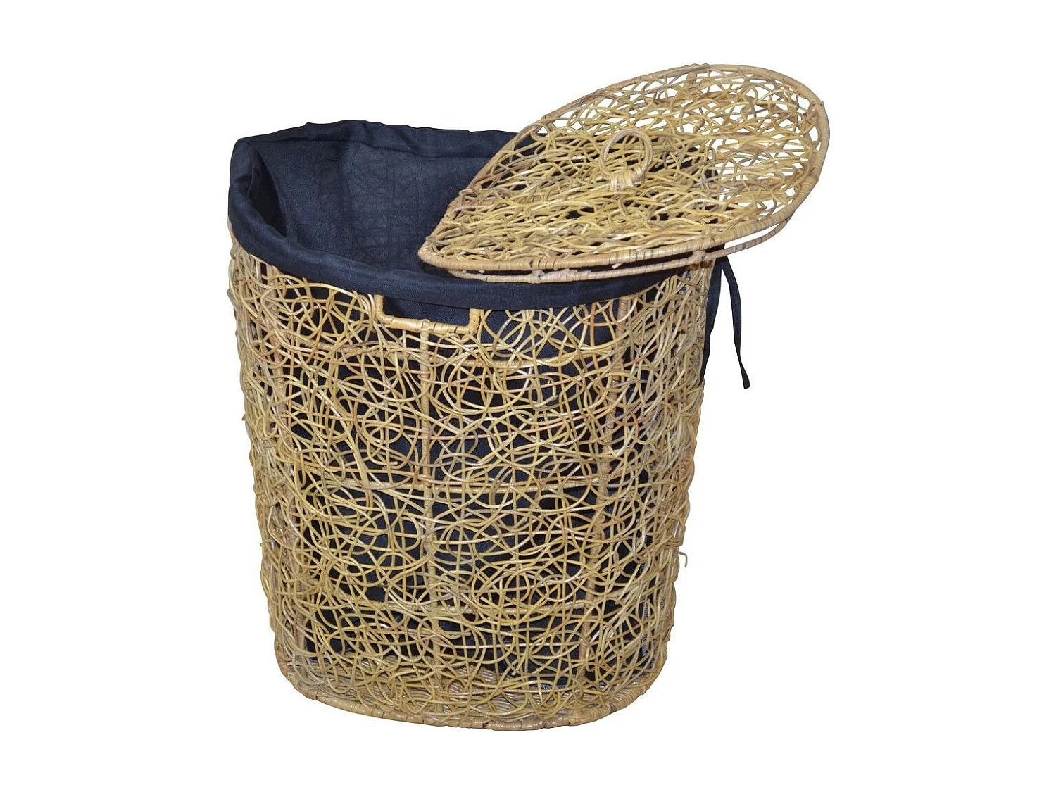 Panier à linge avec beige 49 x 40 x 62 cm DEC05049