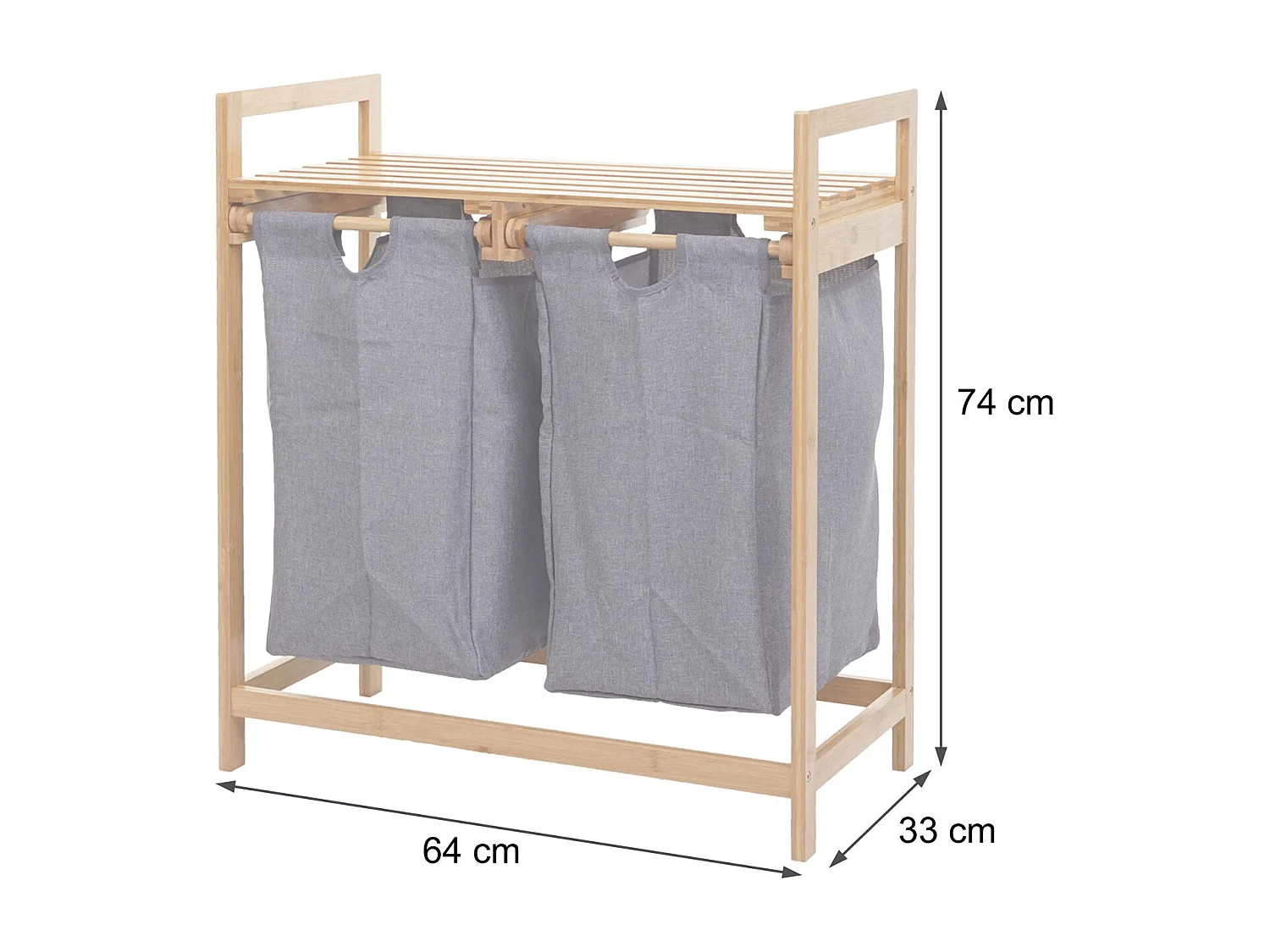 Panier à linge trieur bambou marron 64 x 33 x 74 cm 04_0001294