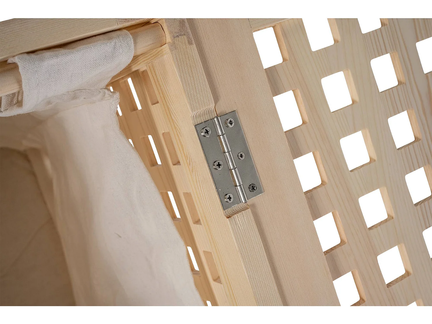 Panier à linge avec bois marron 52 x 39 x 55 cm 10_0003819