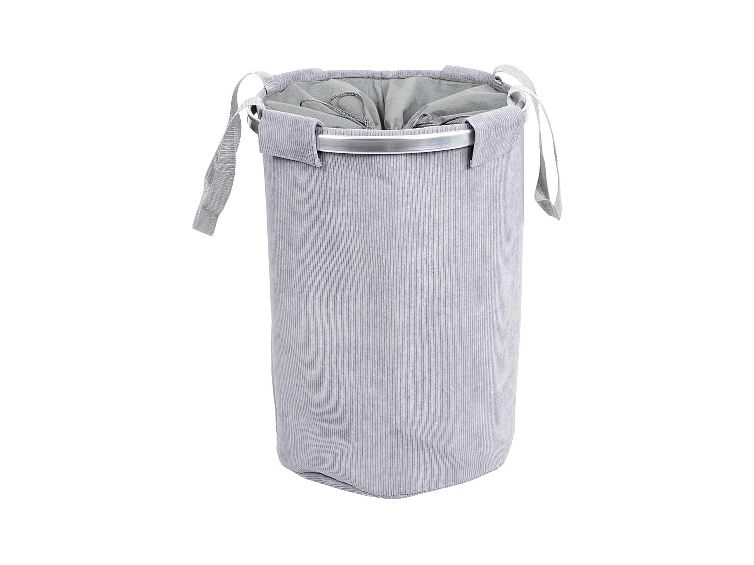 Panier à linge corbeille tissu grise 39 x 39 x 55 cm 04_0002509