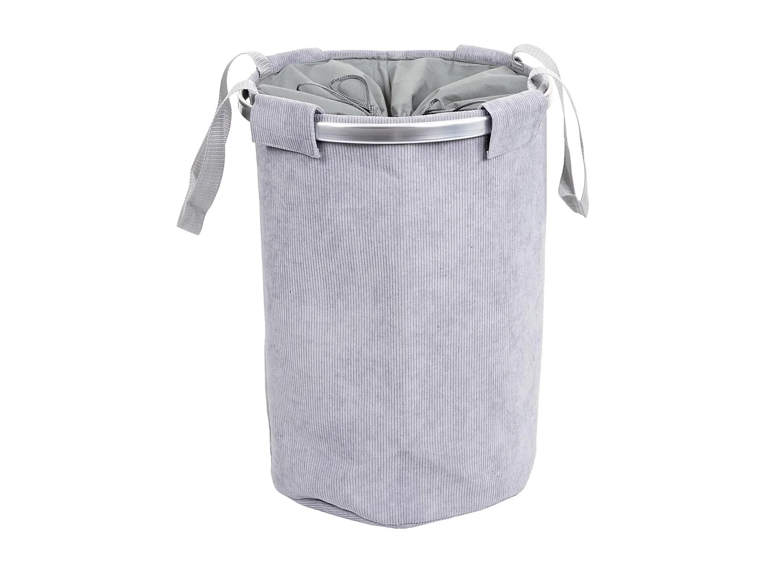 Panier à linge corbeille tissu grise 39 x 39 x 55 cm 04_0002509