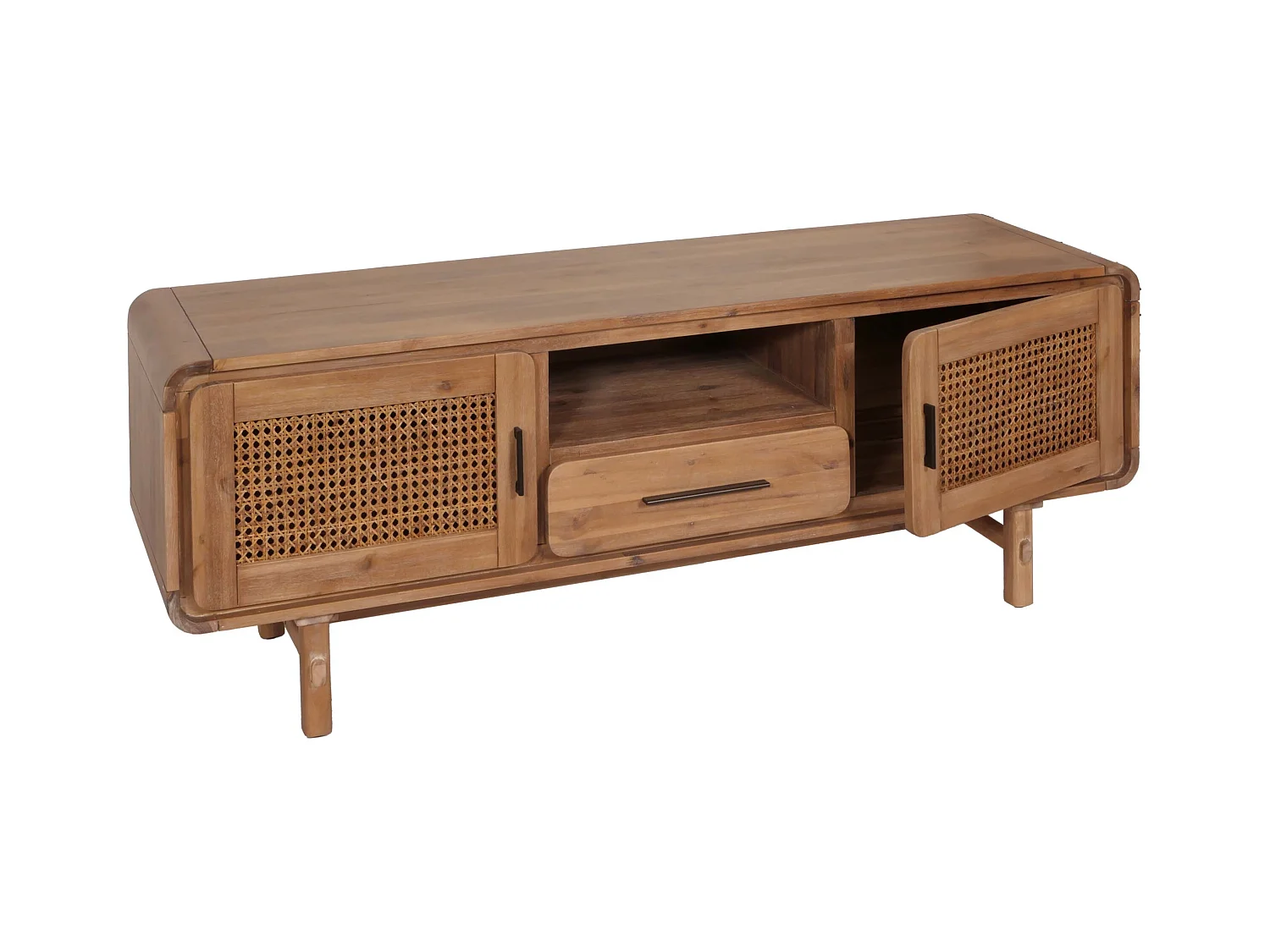 Meuble TV avec tiroir effet bois marron 52 x 46 x 166 cm 04_0007867