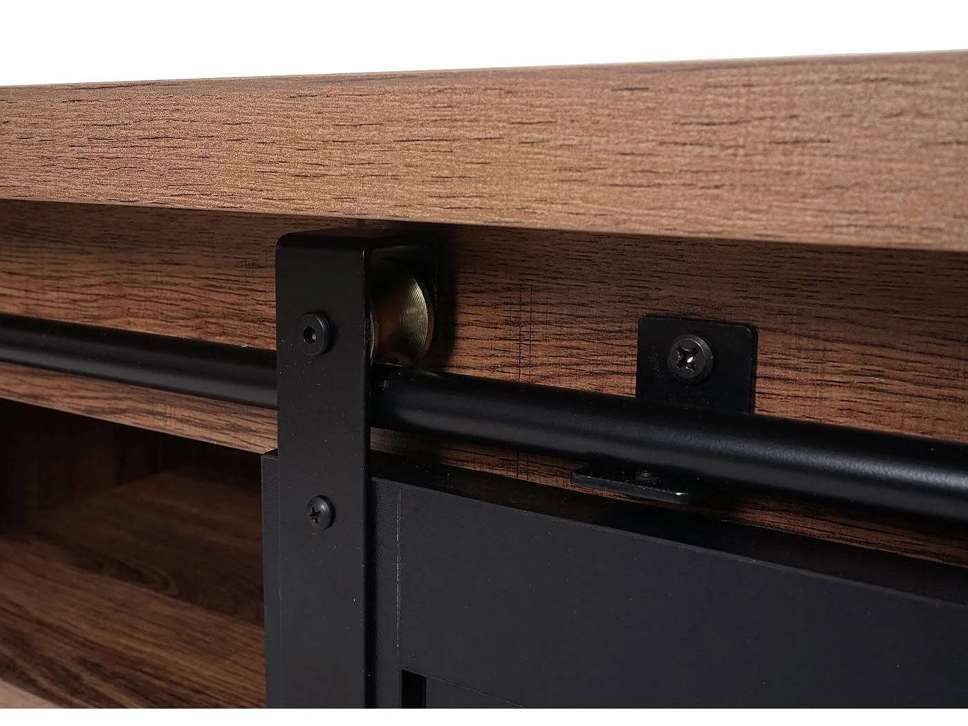 Meuble TV avec deux effet bois marron 150 x 40 x 43 cm 04_0007852