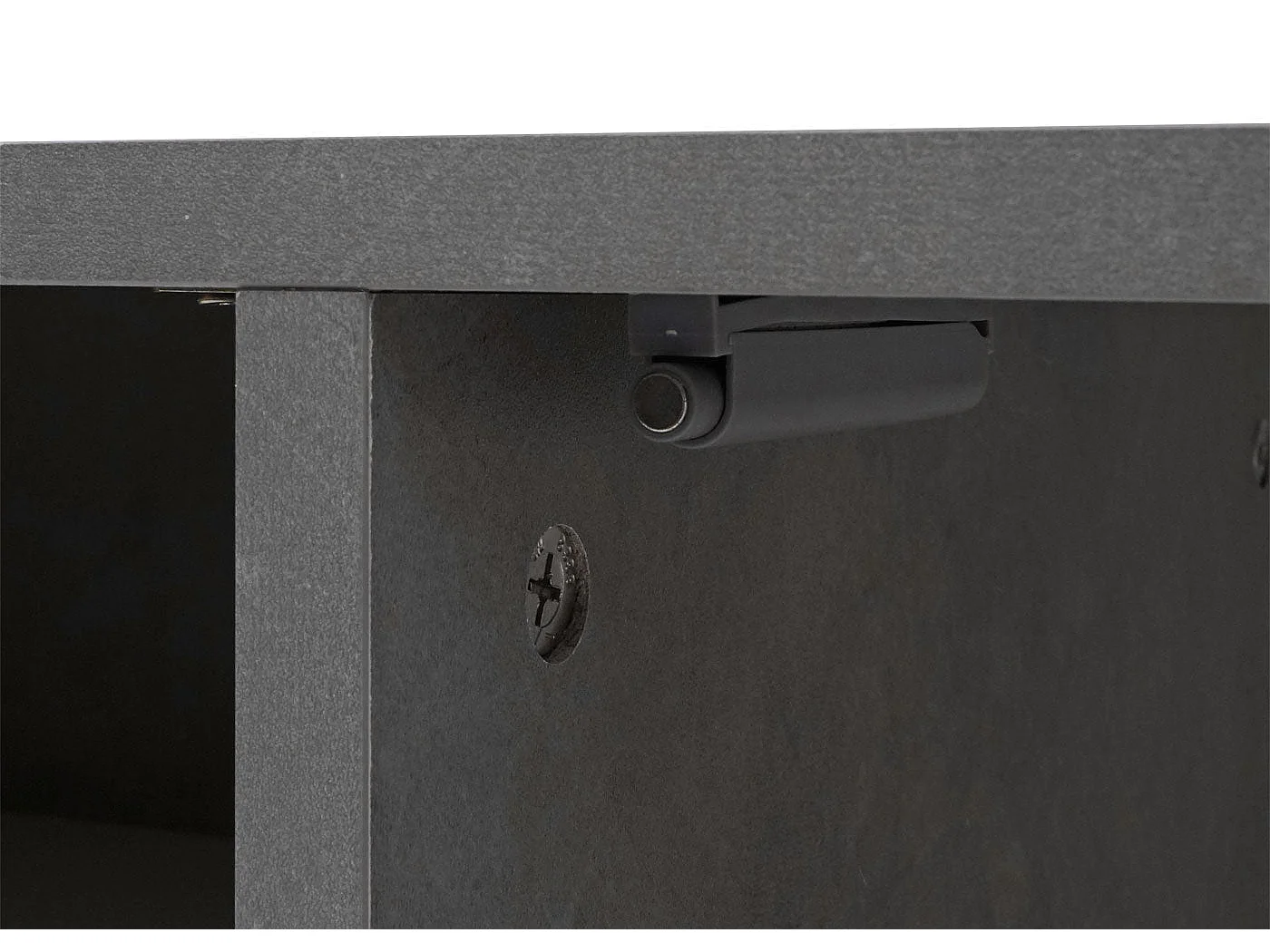 Meuble TV avec deux effet bois blanc 161 x 40 x 45 cm 04_0007855