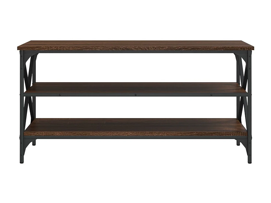 Meuble TV avec étagères bois marron 100 x 40 x 50 cm DEC031434