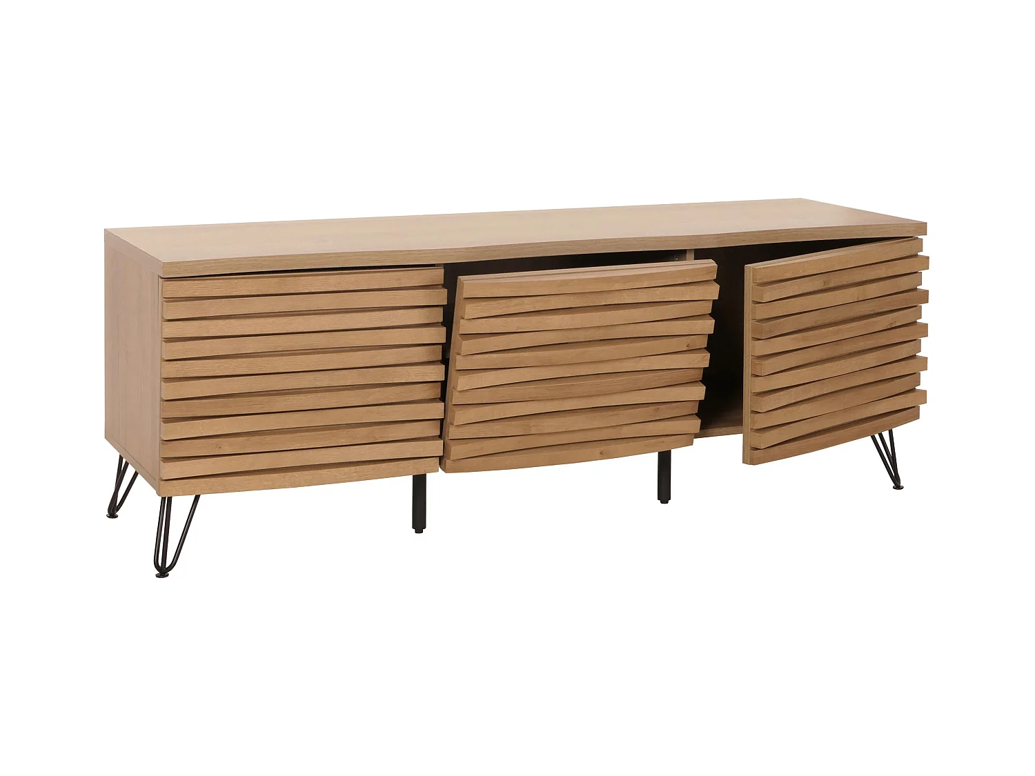 Meuble avec deux portes bois marron 142 x 44 x 52 cm 04_0007871