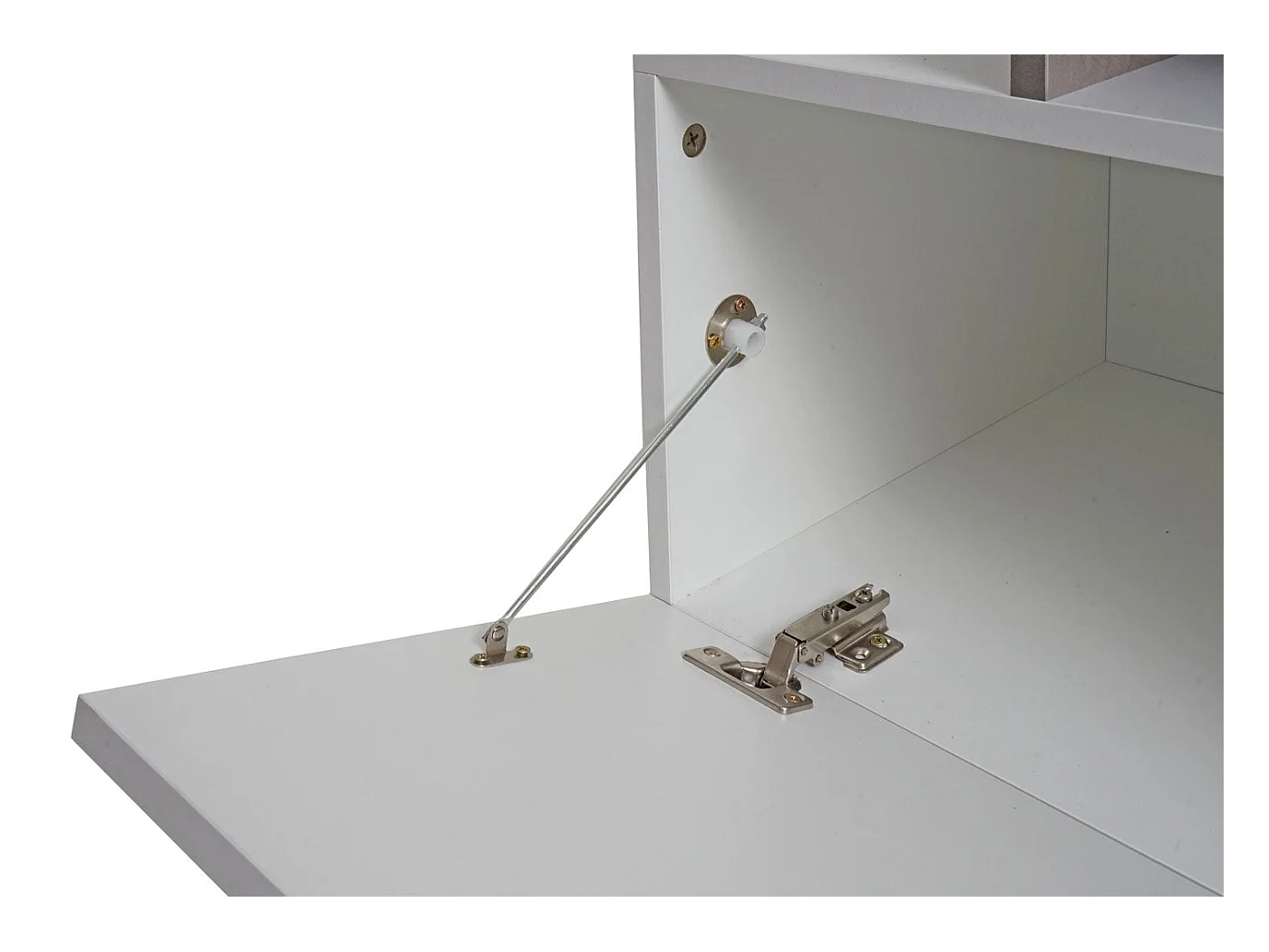 Meuble tv avec deux effet bois blanc 170 x 40 x 47 cm 04_0007856