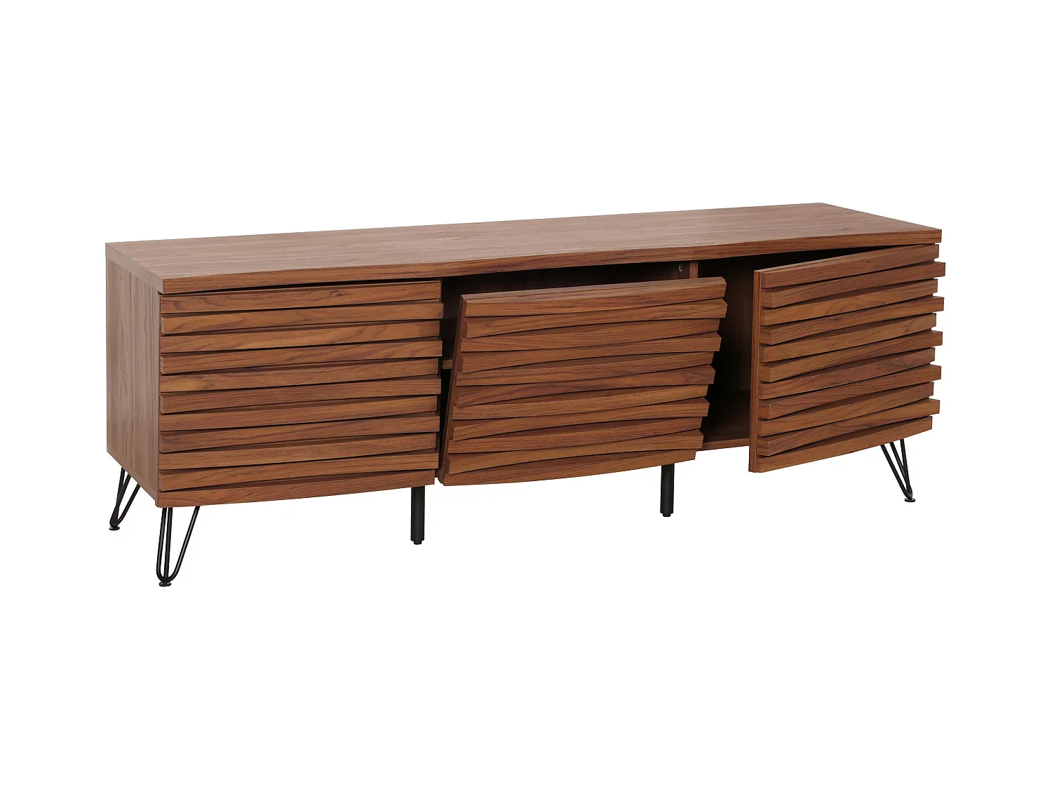 Meuble avec deux portes bois marron 142 x 44 x 52 cm 04_0007872