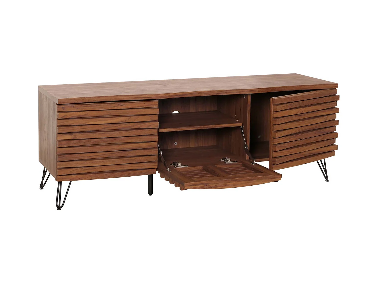 Meuble avec deux portes bois marron 142 x 44 x 52 cm 04_0007872