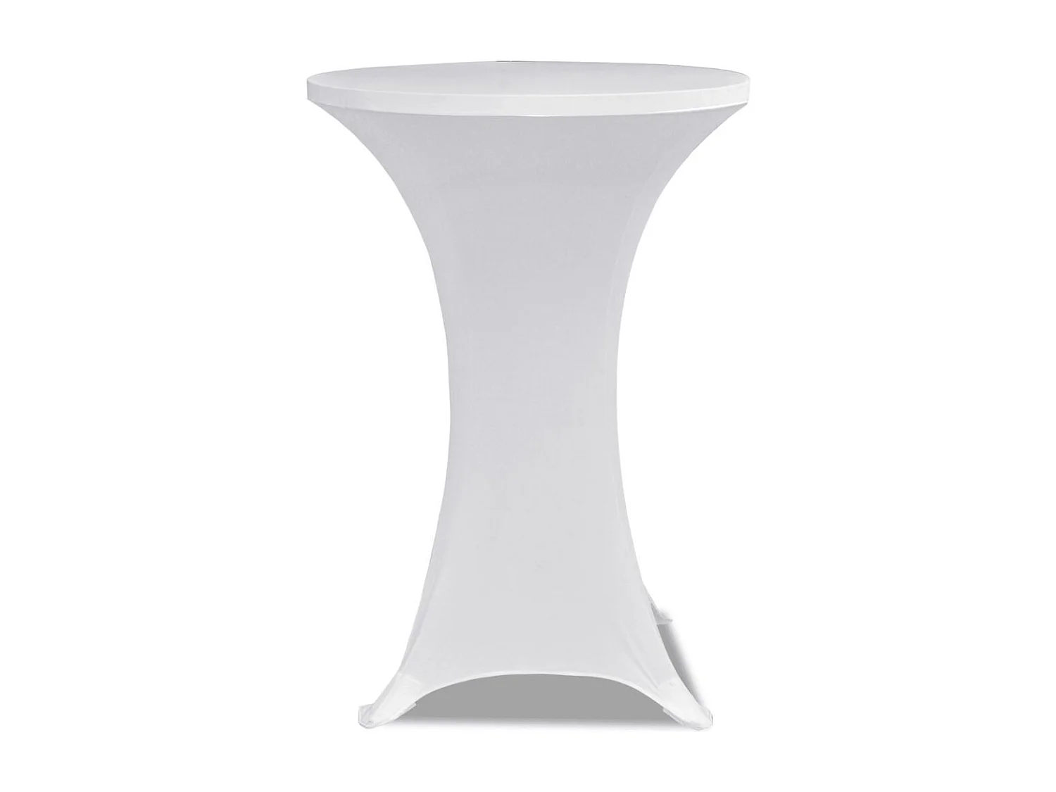 Housse de table Ø70cm blanche 70 x 70 x 120 cm DEC022493