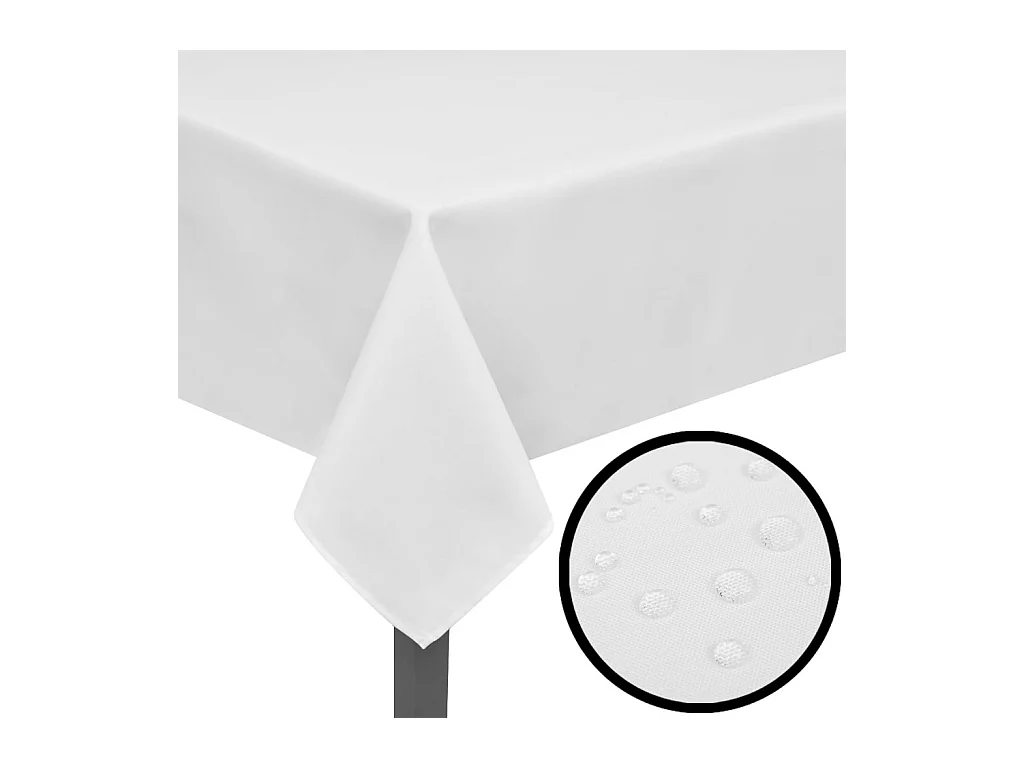 5 Nappes de table blanche 130 x 130 x 130 cm DEC022300