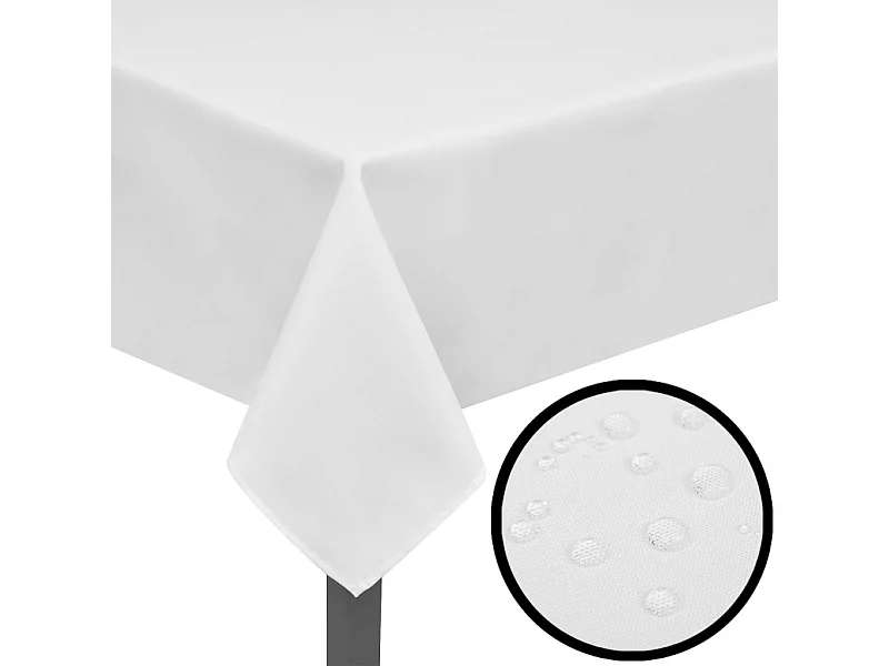 5 Nappes de table blanche 170 x 170 x 130 cm DEC022301