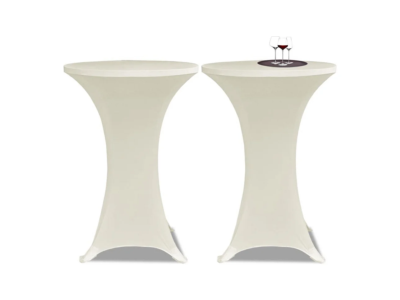 Housse de table 60 crème 60 x 60 x 120 cm DEC022498