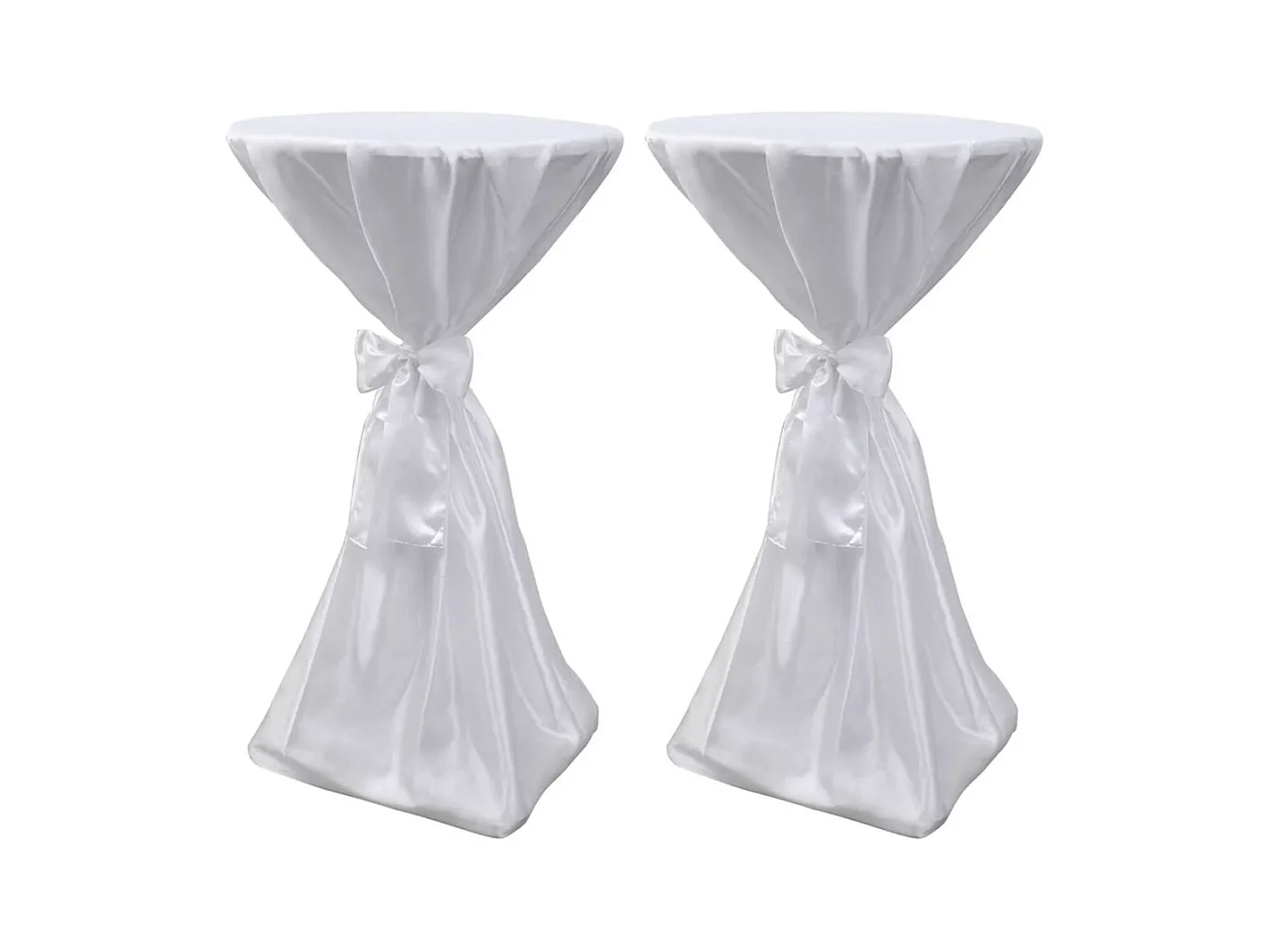 Housse de table blanche blanche 80 x 80 x 140 cm DEC022486