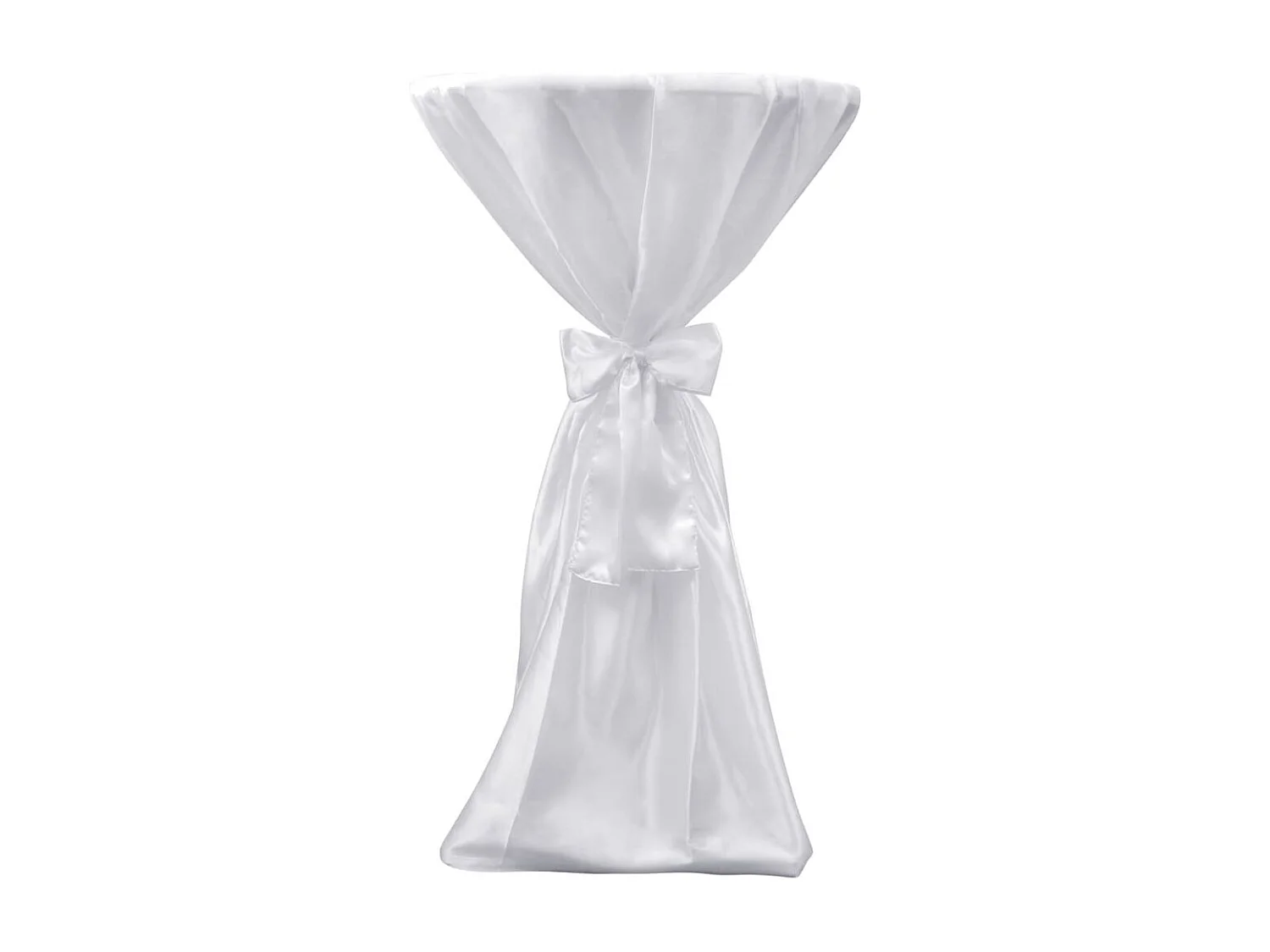 Housse de table blanche blanche 80 x 80 x 140 cm DEC022486