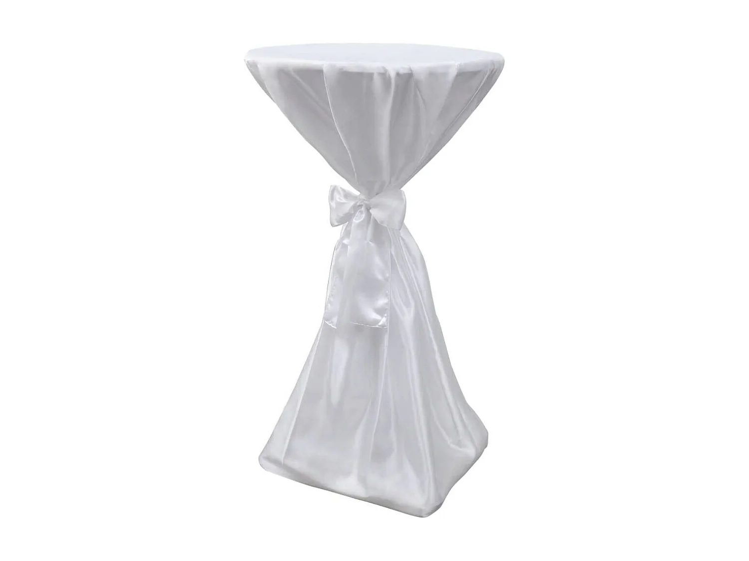 Housse de table blanche blanche 80 x 80 x 140 cm DEC022486