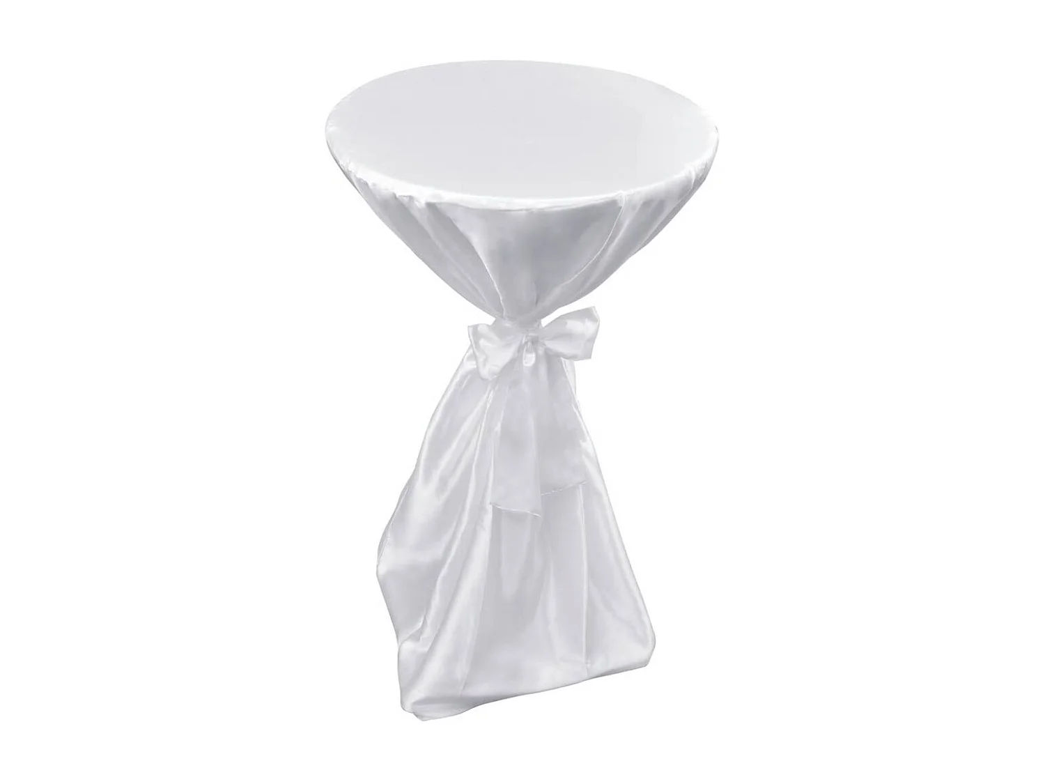 Housse de table blanche blanche 80 x 80 x 140 cm DEC022486