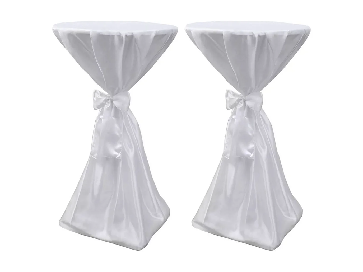 Housse de table blanche blanche 80 x 80 x 140 cm DEC022486