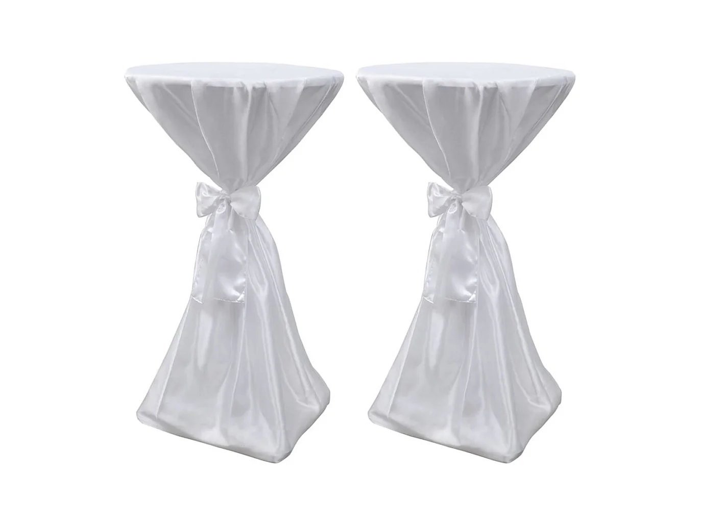 Housse de table blanche blanche 60 x 60 x 140 cm DEC022484