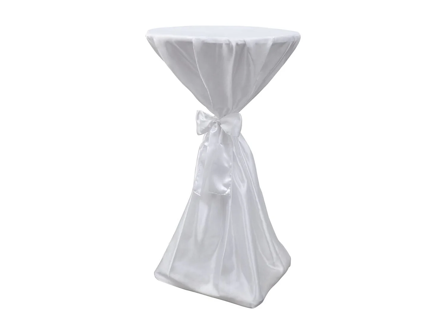 Housse de table blanche blanche 60 x 60 x 140 cm DEC022484