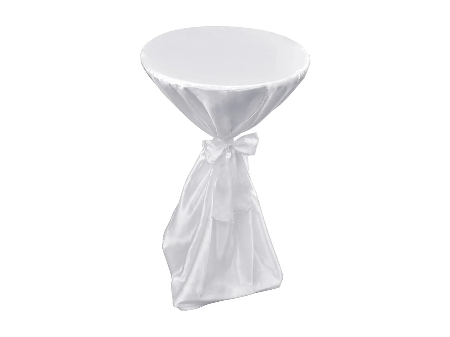 Housse de table blanche blanche 60 x 60 x 140 cm DEC022484