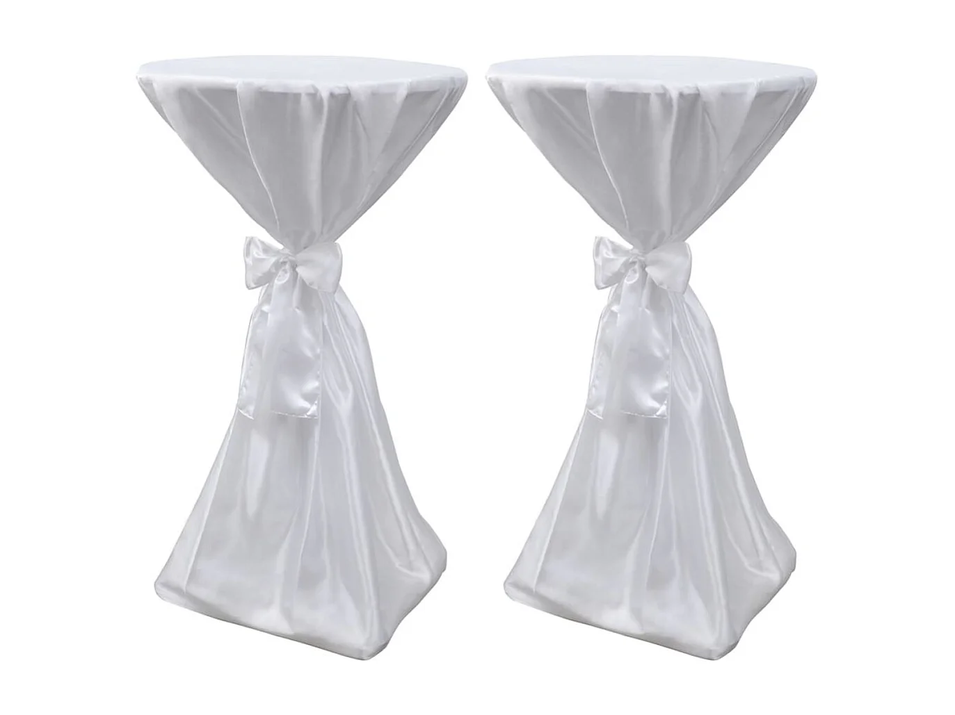 Housse de table blanche blanche 60 x 60 x 140 cm DEC022484